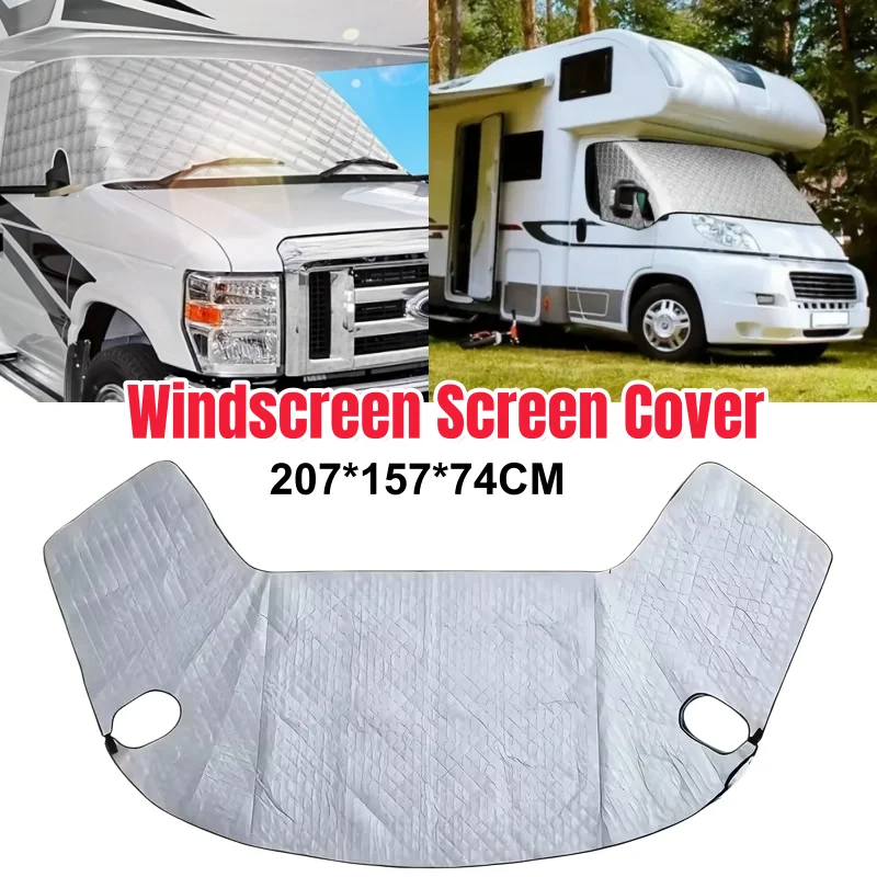 Motorhome Thermal Windscreen Screen Cover Wrap Durable Dustproof UV Protection Front RV Caravan Windshield Snow Sunshade Cover