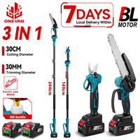 ONEVAN 5500W Brushless Electric High Branch Saw&Pruning Shears Cordless 3in1 Tree Pruning Power Tool For ONEVAN 18V Battery Pin