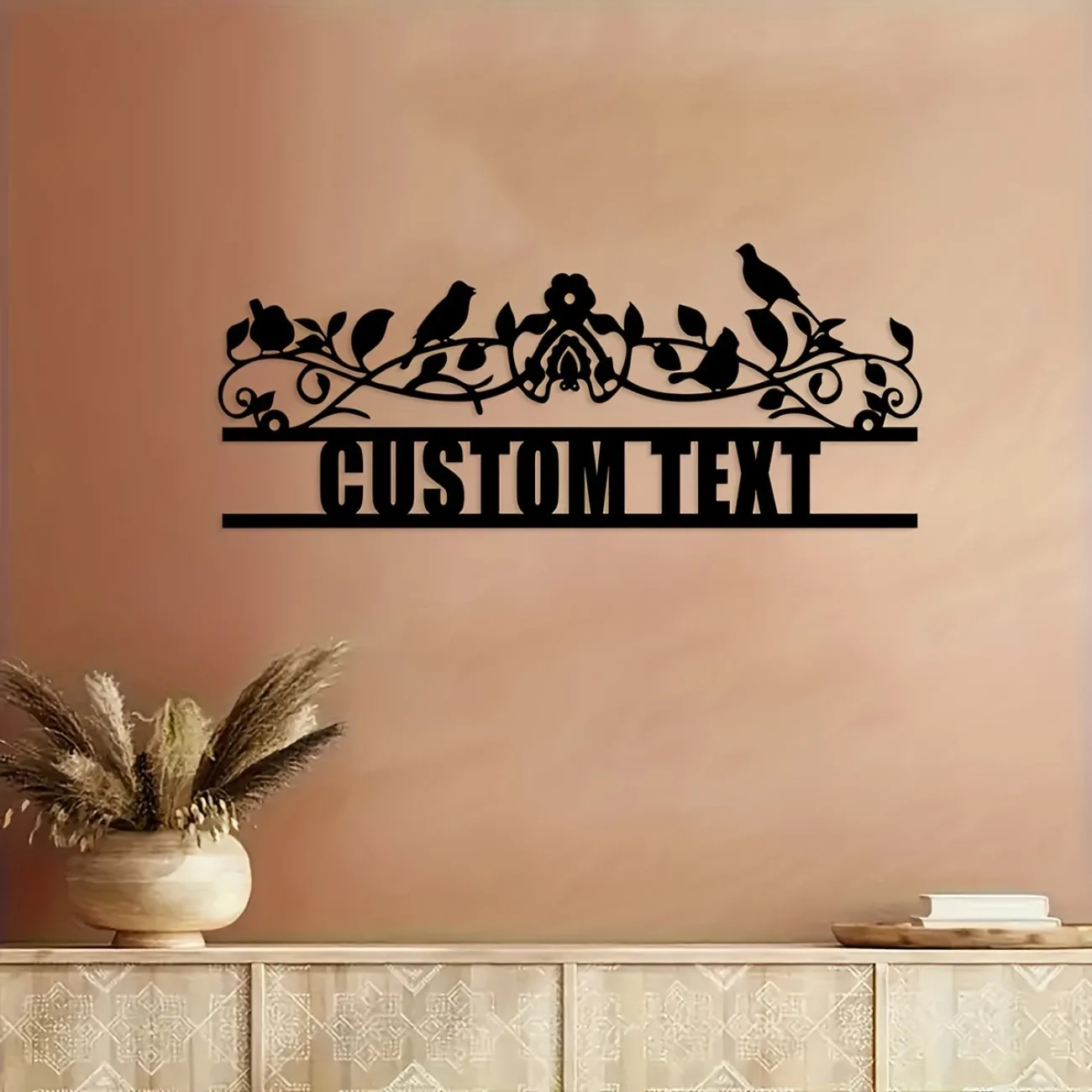 Benutzerdefinierte Wandkunst aus Metall mit Vogeltem (mit Familiennamen) – dekorative Schild im Vintage-Stil, perfekt für Vogelbegeisterte.