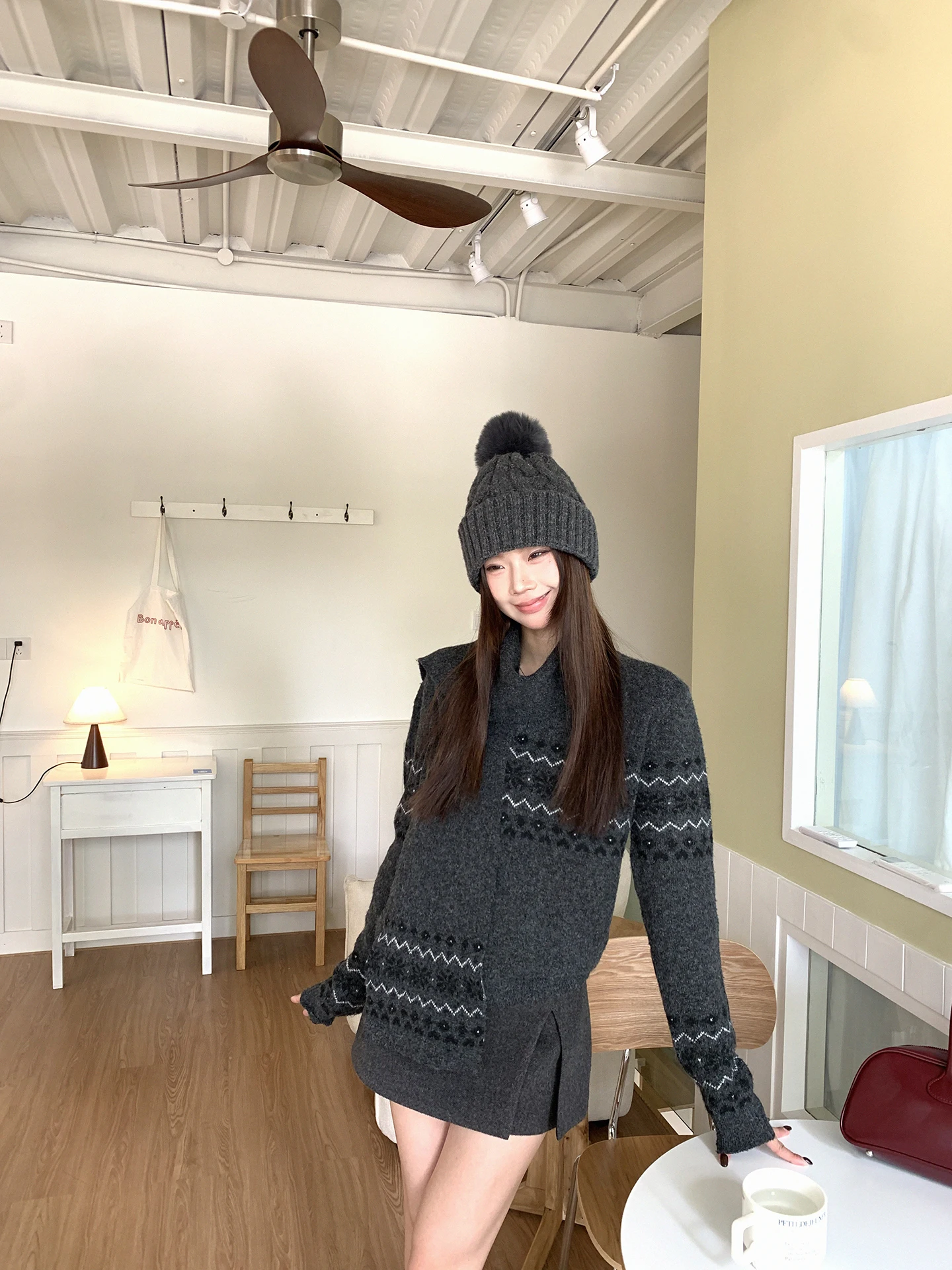 

ay Вязаный свитер женский Sle Lazy Korean System Winter New Arrival High Premium Feeling G Sle Commute Wind Straight...