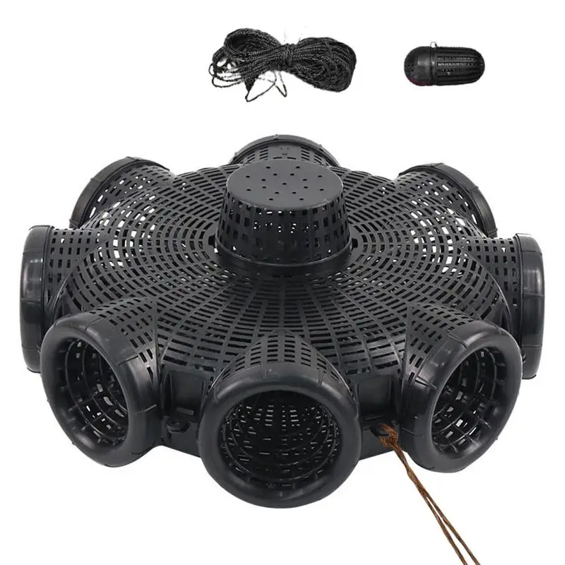 8 Holes Catch Loach Lobster Mixed Fish Crayfish Catcher Outdoor Fishing Net Cage Plastic Shrimp Trap Cage Easy to Install