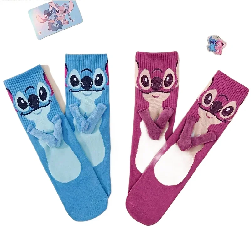 Bandai Anime Magnetic Attraction Hand in Hand Socks Men and Women Mid Tube Interesting Couple Socks Floor Socks Funny Home.