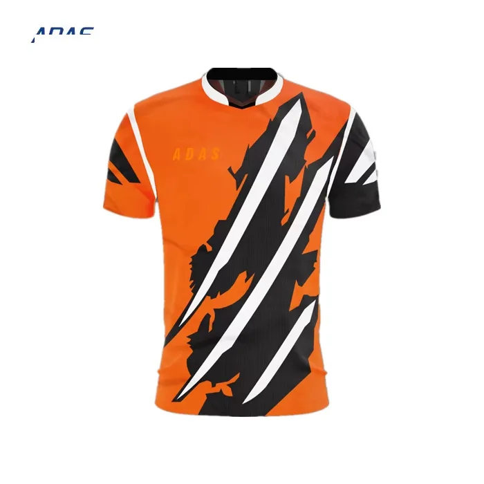 

2025 Summer New Electronic Sports Clothing Neon Color Sweatshirt Breathable Quick Drying 100% Polyester Crew Neck T-shirts
