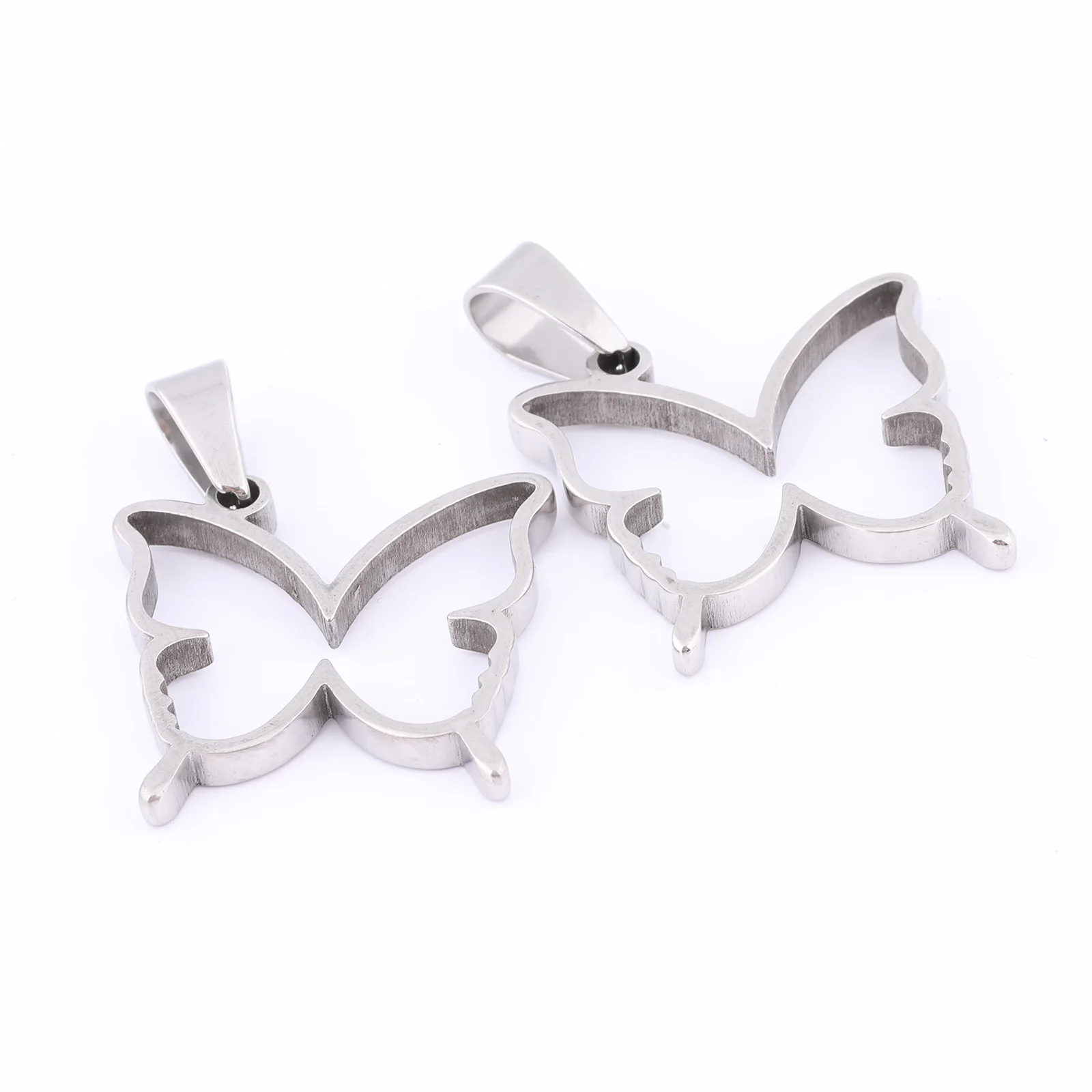 10pcs Stainless Steel Gold Plated Open Bezel Butterfly Charms Diy Pendant Frame Blanks For Resin Jewelry Making Supplies