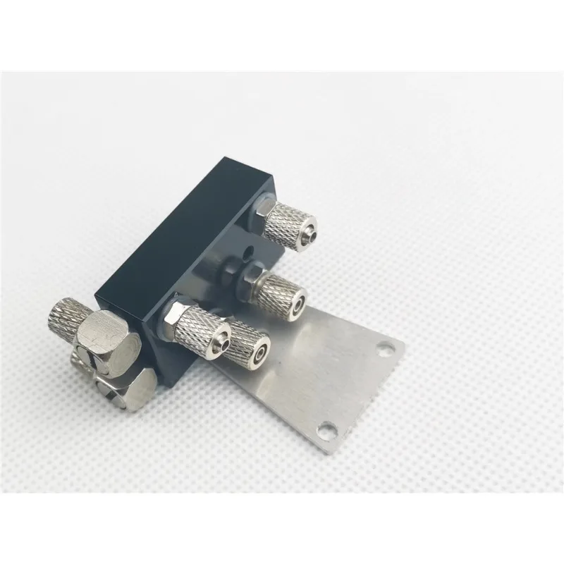 Hydraulic model large arm oil distribution block dual three-way valve block 12 scale model accessory