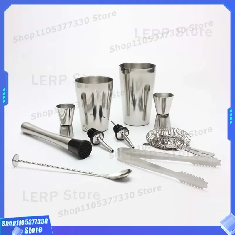 Stainless Steel Bar Tools Set Professional Bartender Kit Cocktail Shaker Mixer Jigger Strainer Spoon for Home Party 2023 New