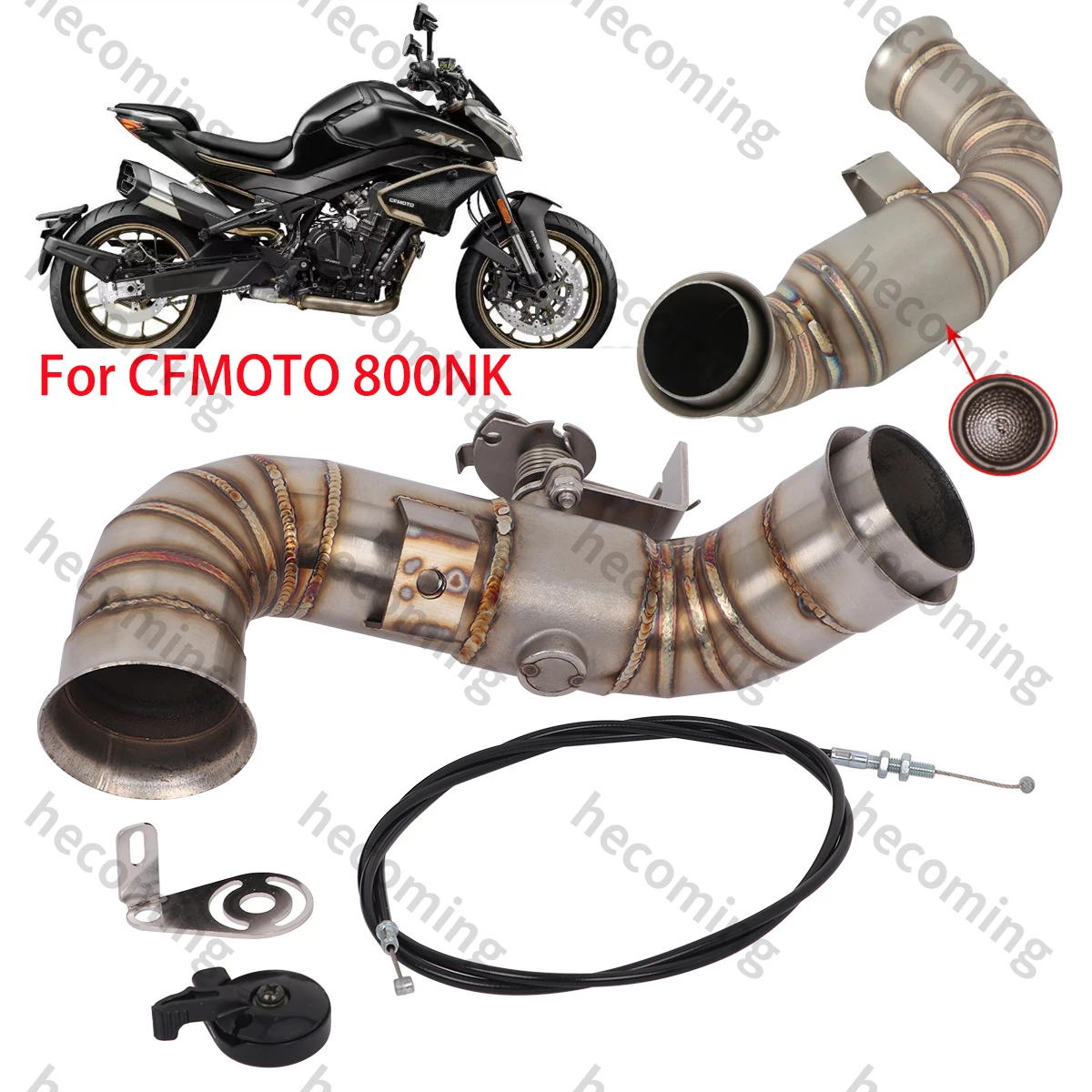 

Slip On Middle Link Pipe For CFMOTO NK800MT KTM DUKE 790 Duke 890 ADV Exhaust Escape Connect Original Muffler