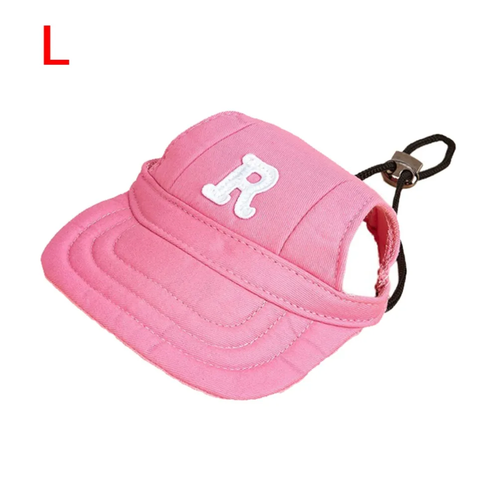 

Fashion Adjustable Embroidered Dog Cap Breathable Soft Pet Baseball Cap Ear Holes Embroidered Letter Dog Sun Hat Pet Supplies
