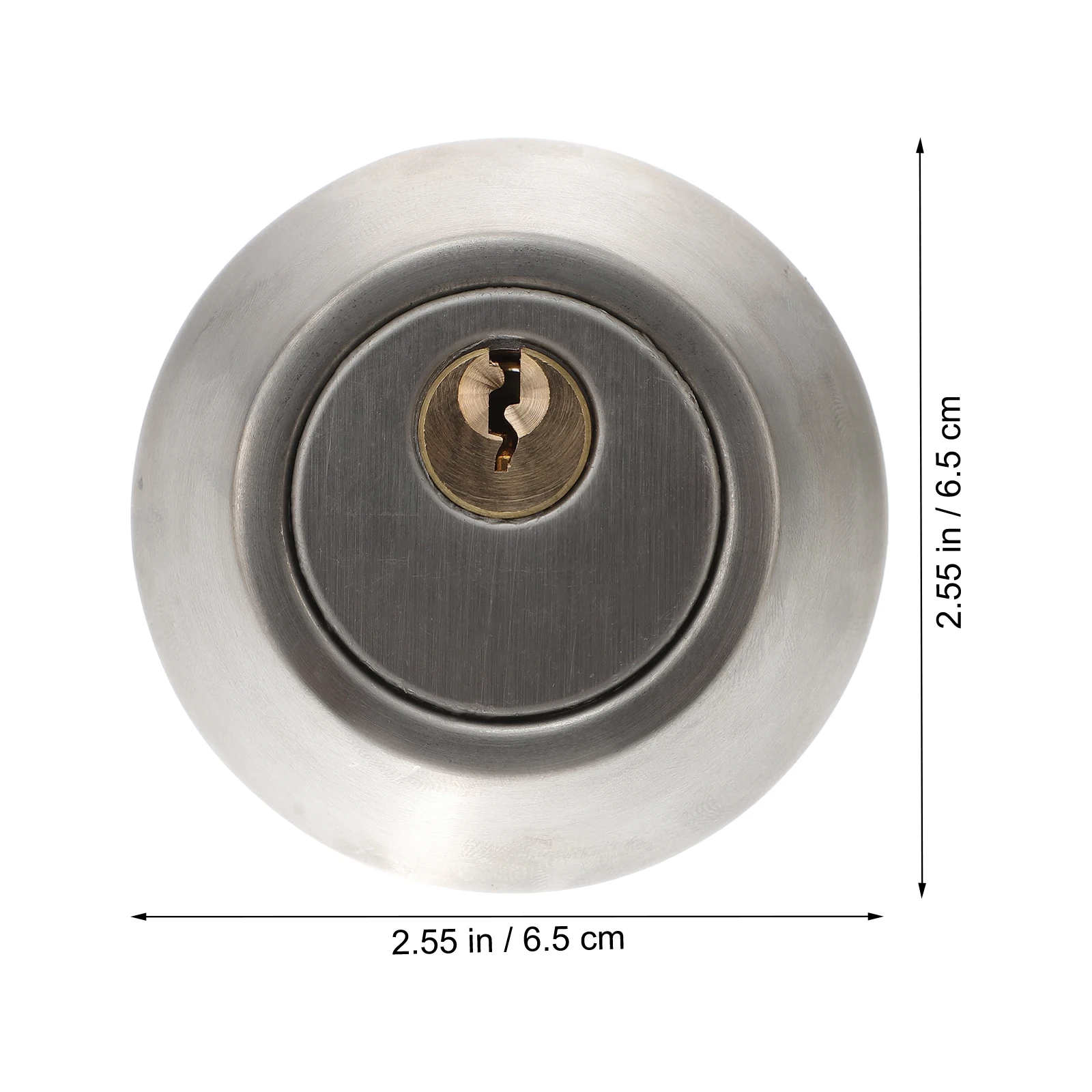 

Stainless Steel Single Surface Round Lock Privacy Door Lock for Bedroom Bathroom Easy Installation Safety Anti Theft