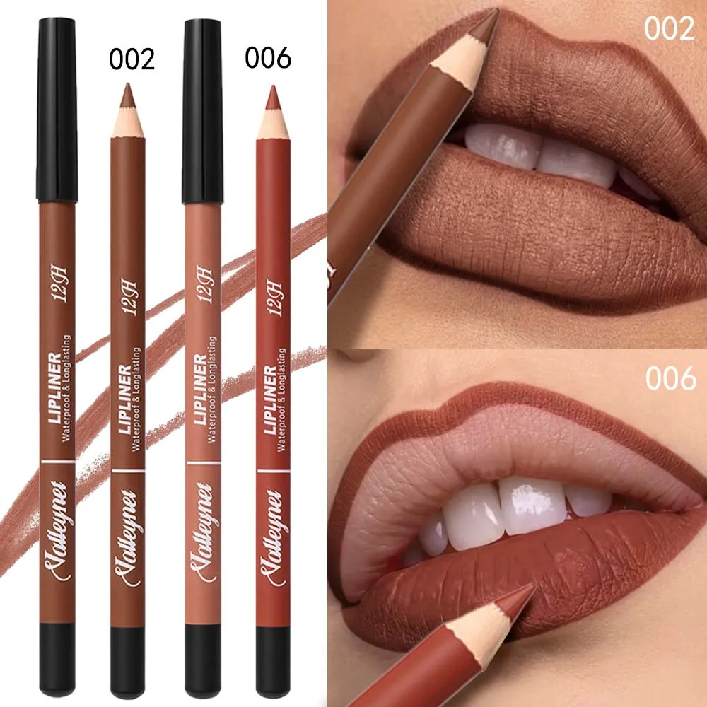2 szt./zestaw Matowych Kredek do Ust Jedwabista, Długotrwała, Wodoodporna Pomadka w 2 Różnych Popularnych Kolorach do Codziennego Makijażu Ust.