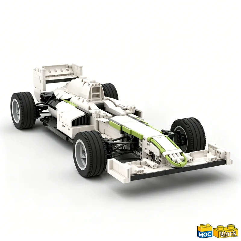 NEW 1834 PCS Modify Gp F1 Bgp001 1:8 Scale Racing Car Model Customize Building Blocks Educational Assembly Vehicle Toy For Boys