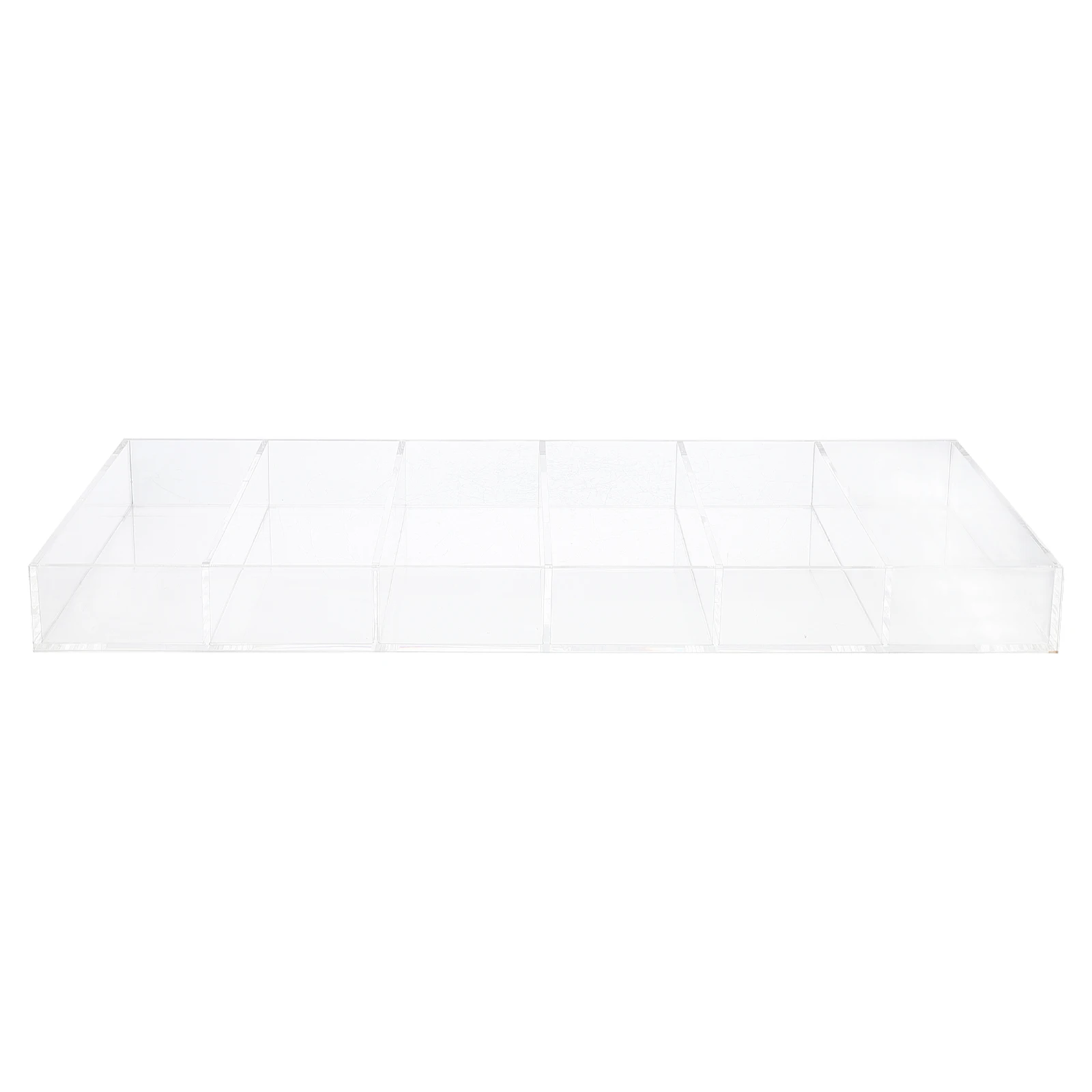 

6 Grid Acrylic Storage Tray Transparent Makeup Desk ganizer Glasses Display Box Bathroom Vanity Countertop Jewelry Toiletries
