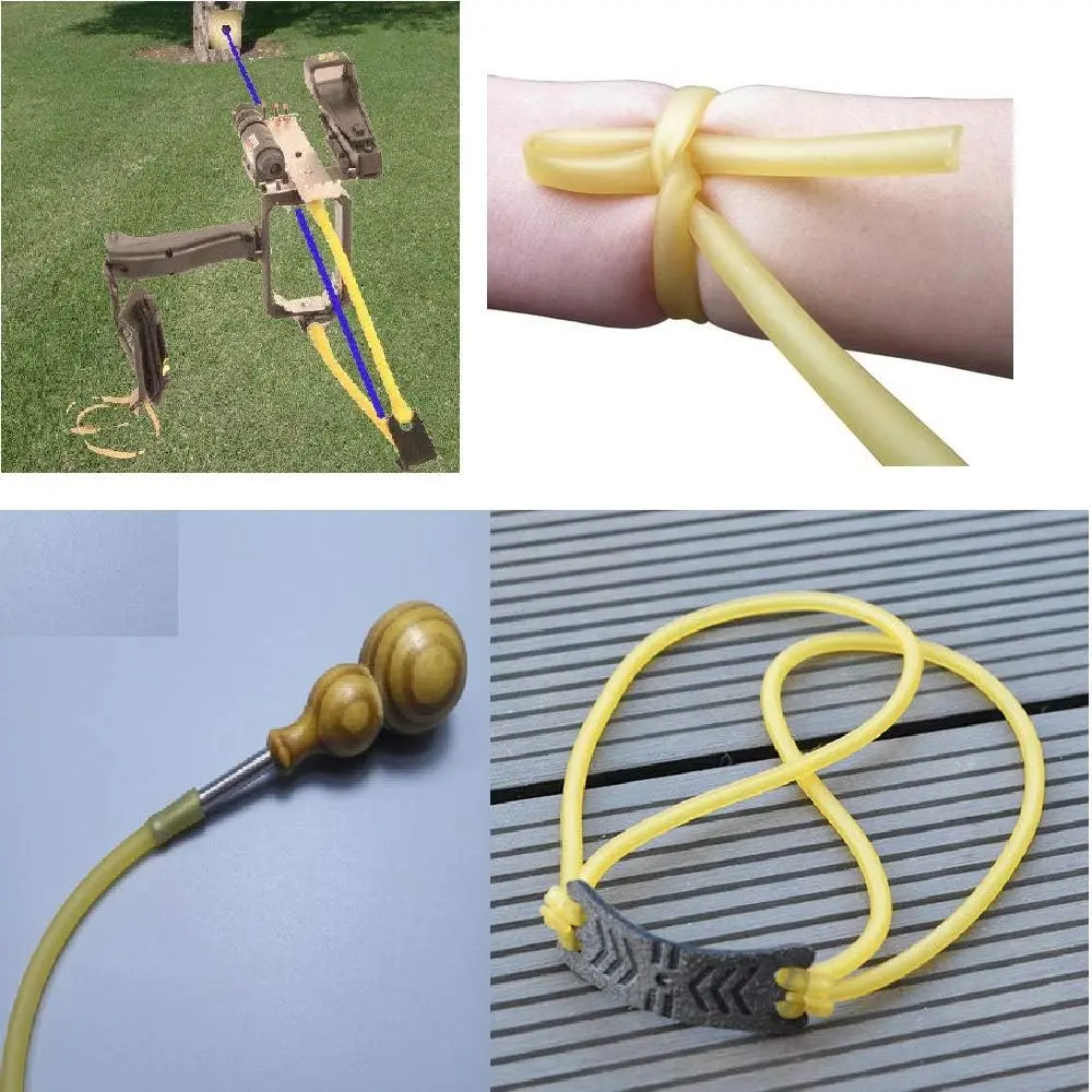 1M Nature Latex Rubber Hoses Yellow ID1.6~15mm High Resilient Surgical Medical Tube Slingshot Catapult Elastic Band