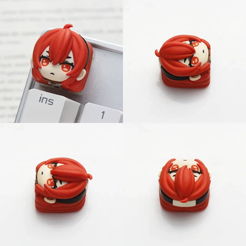 Mushoku Tensei:Jobless Reincarnation Anime Characters Key Caps Resin Layered Drip Gel MX Switch Keycaps for Mechanical Keyboard