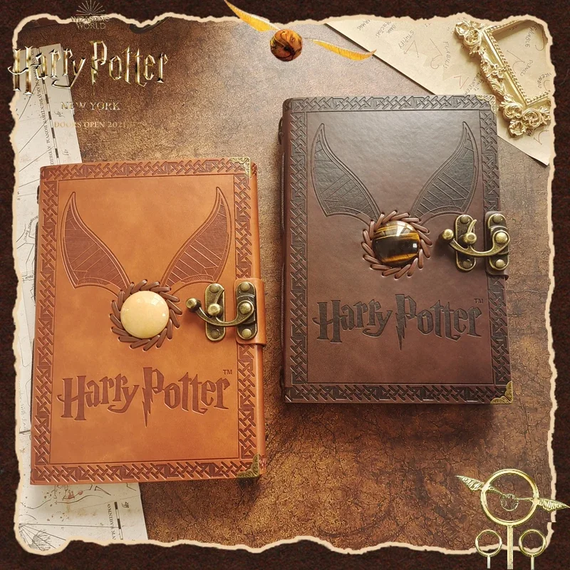 Harry Movie Peripherals Golden Snitch Notebook Vintage Stationery Creative Christmas Gifts for Students Collectible Notebooks