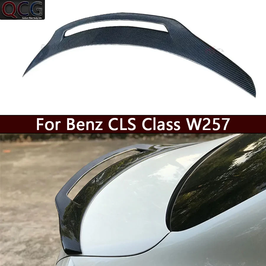 

For Mercedes Benz CLS Class W257 Carbon Fiber Tail fins Rear Deck Spoiler Duckbill Car Wing rear wing Car Accessories body kit