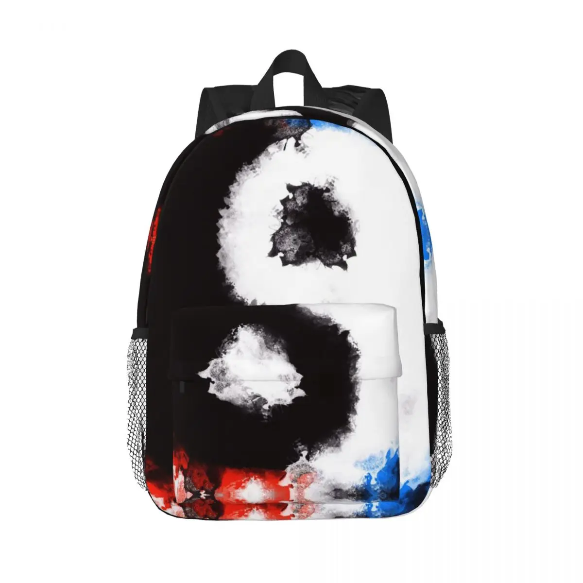 Chinese Yin Yang Graffiti Print Backpack Daypack Large Capacity Boys Girls BookBag Shoulder Bags for Men Women Kids School Bag