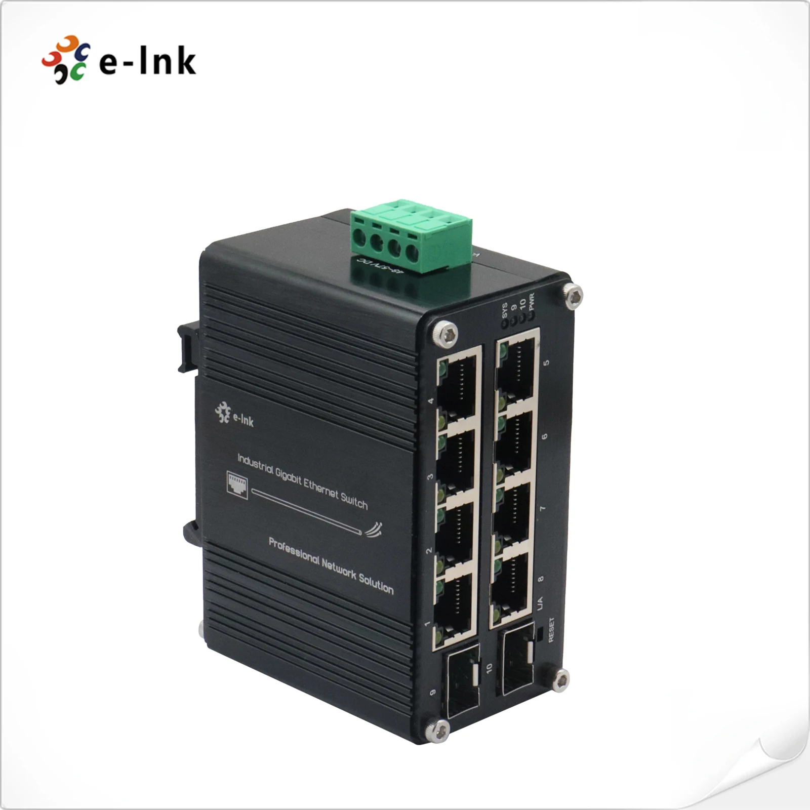 

E-link LNK-IMC208SG-SFP Промышленный управляемый 10-портовый Ethernet-коммутатор 10/100/1000 Мбит/с с штабелируемой поддержкой VLAN SNMP QoS