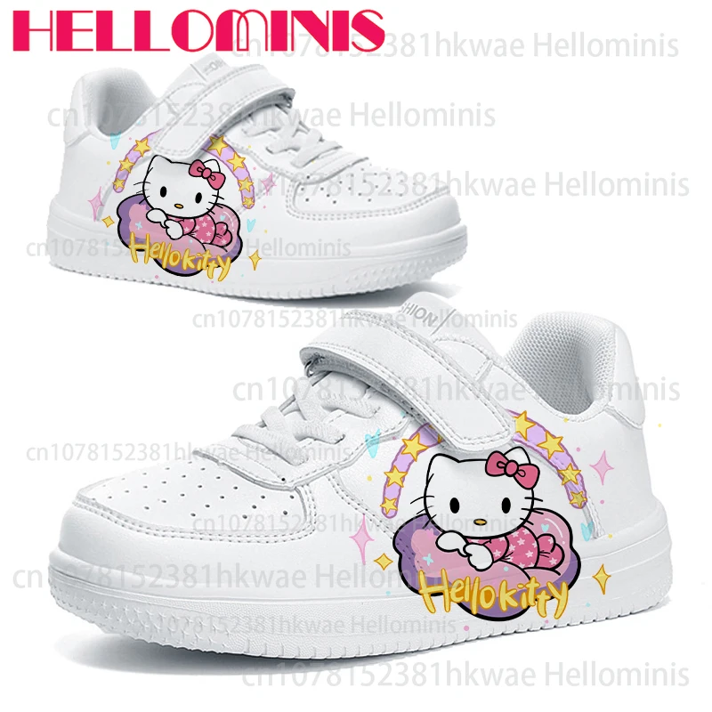 أحذية أطفال بنمط طباعة هالو كيتي اللطيفة للأولاد والبنات نعل سميك متين وقابل للتنفس هدية عيد ميلاد #3
