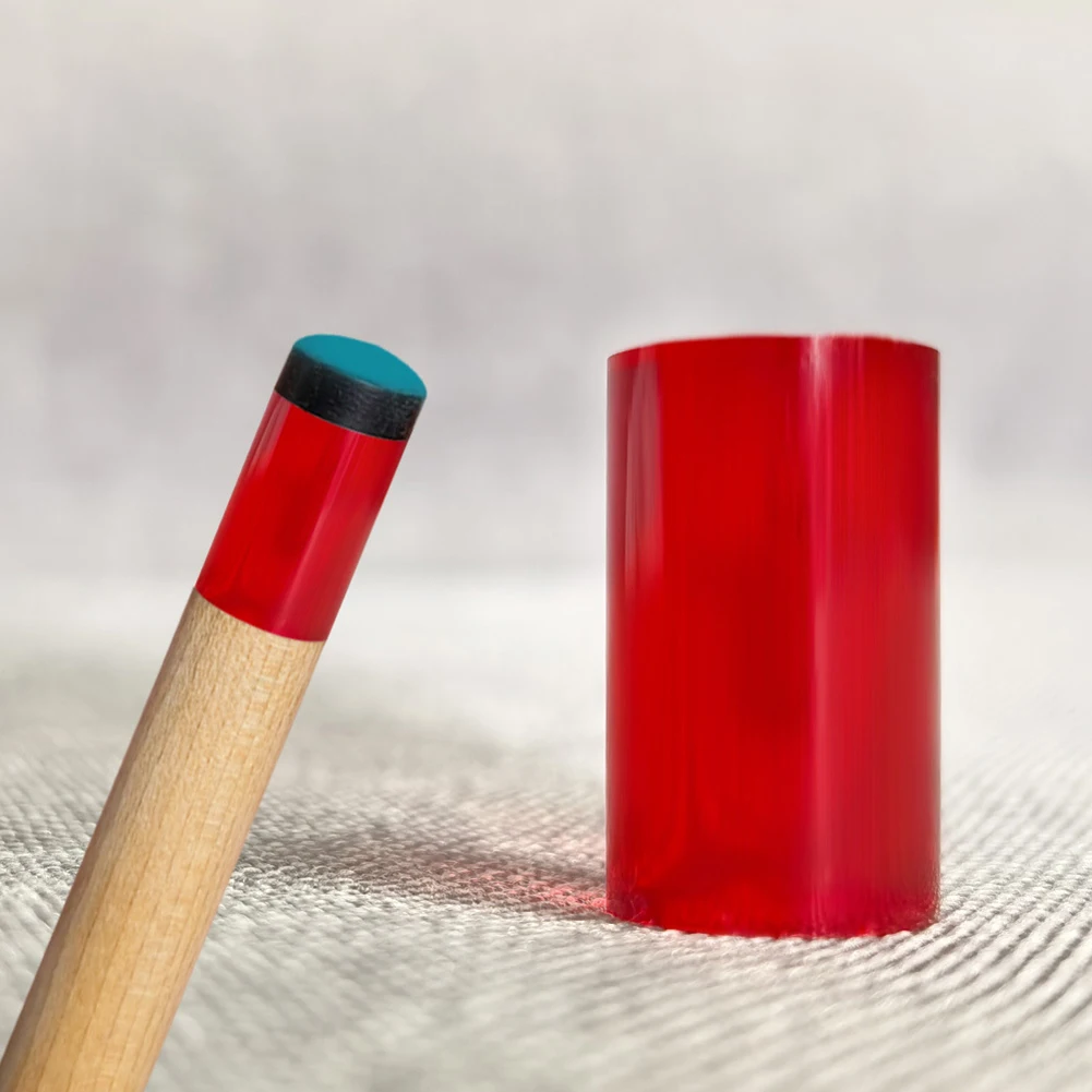 

Pool Cue Ferrules Replacement Made of Transparent Plastic to Support Solid Cue Tips and Enhance Hitting Experience