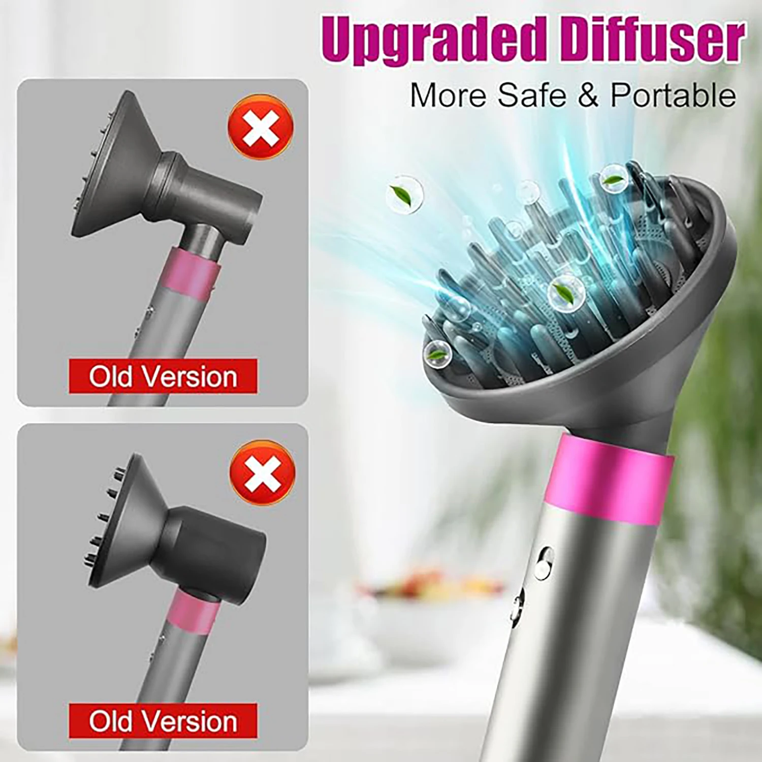 Upgraded Diffuser for Dyson Airwrap HS01/03/05 Styler Hair Dryer Diffuser Nozzle Attachment Anti-flying Replacement Head