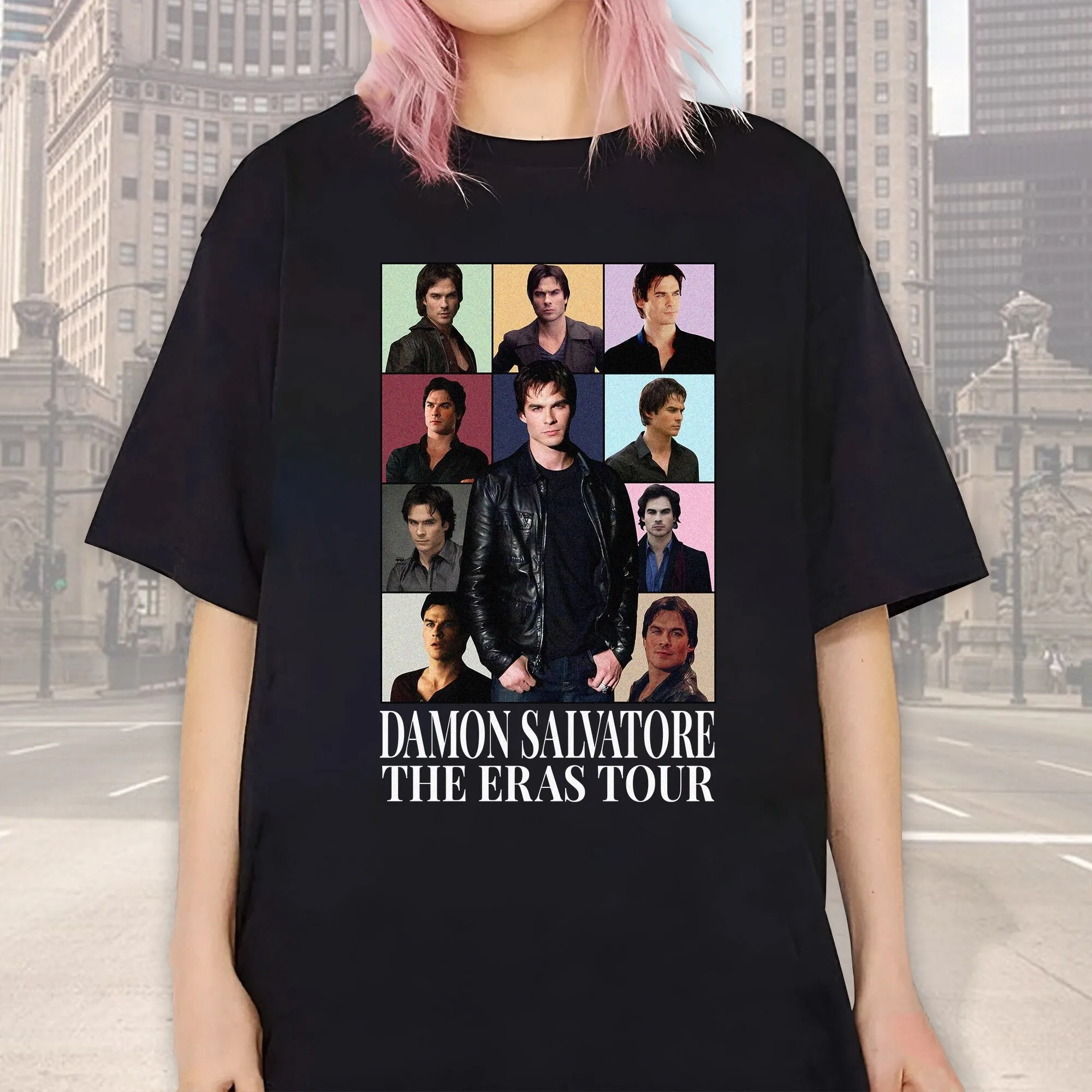 The Vampire Diaries Damon Salvatore Eras Tour T Shirt Vintage Stefan Movie