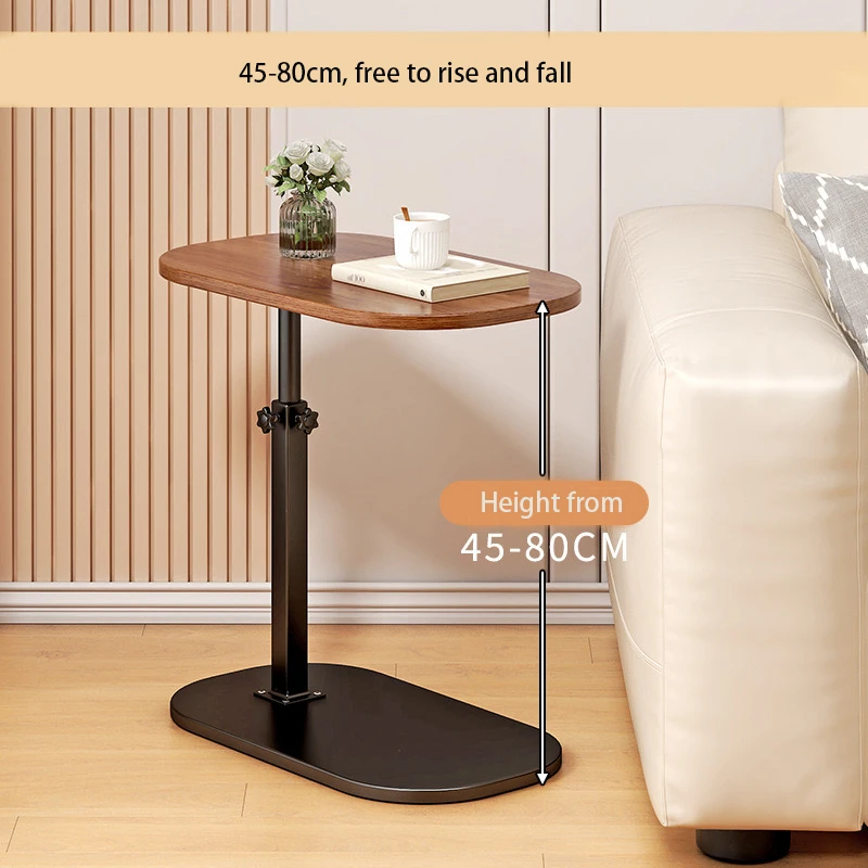 Adjustable Sofa Tray Table for Couch Arm Side Table, Movable Living Room Sofa, Small C Shaped Side Table