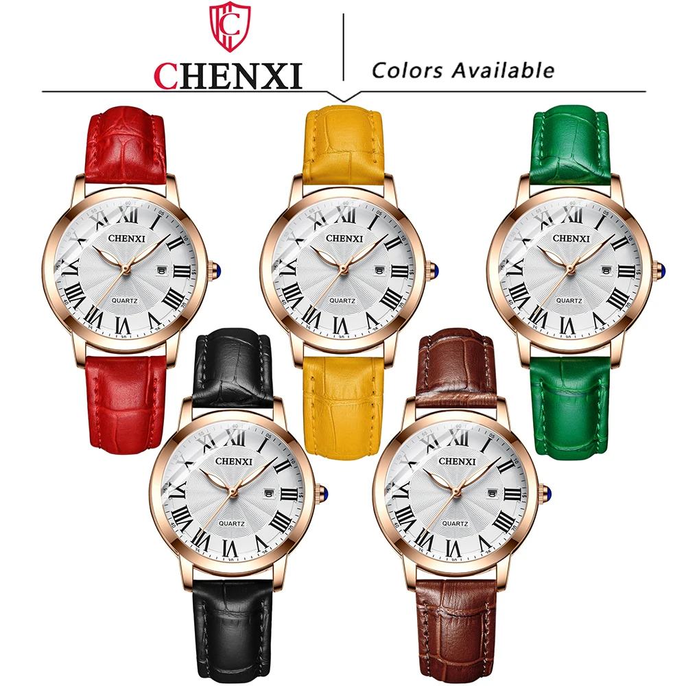 CHENXI Watch Women Leather Casual Fashion Quartz Wristwatches Ladies Watch Gift Cheap High-Quality Chinese Watches Dropshipping