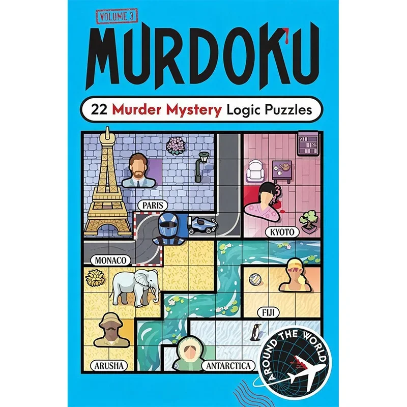 Murdoku Murder Mystery Logic Puzzle Book Adults World Travel Themed Brain Teaser Activity Game Book