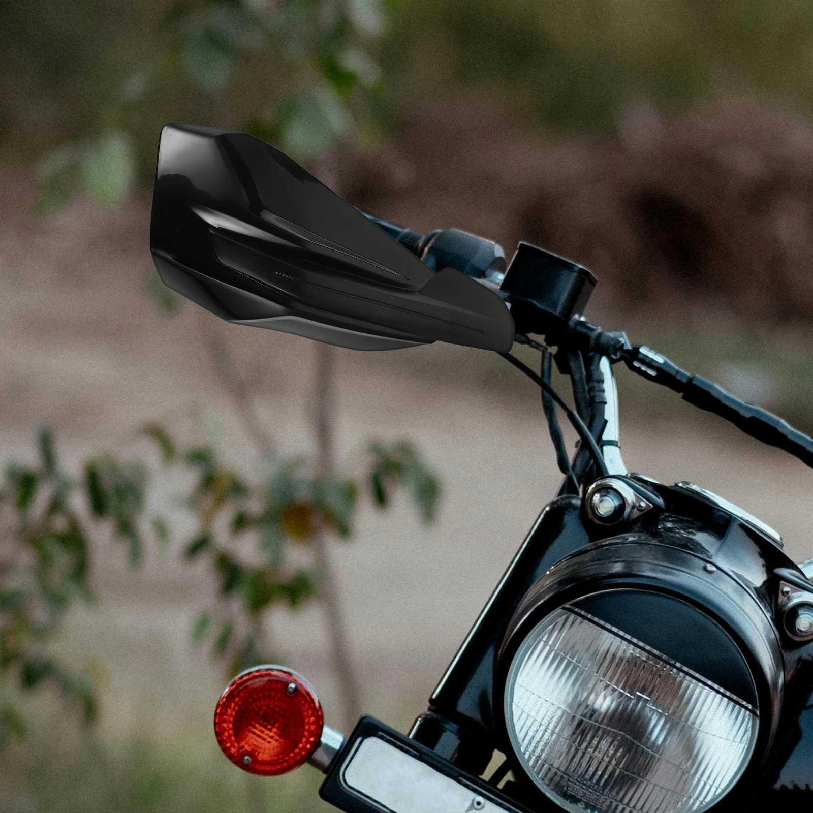 

1 Pair Motorcycle Windproof Handguards Black Universal Handlebar Protection For Dirt Bikes Scooters Off-Road Riding Durable