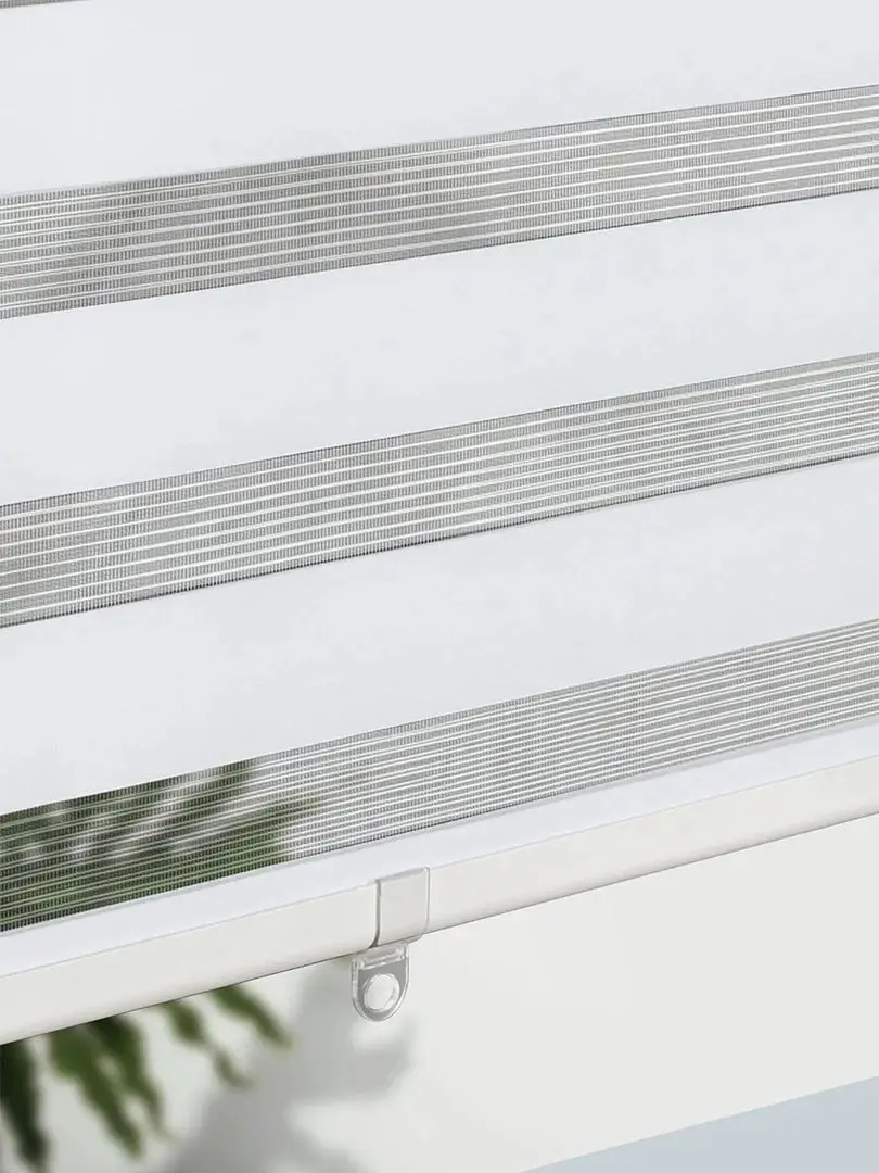 

Cordless Zebra Blinds Light Filtering Sheer Shades Zebra Dual Roller Blinds Privacy Day and Night Zebra Shade for USA Canada