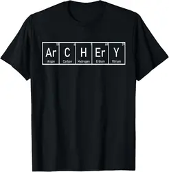 Funny Archery T-Shirt I Periodic Elements Nerd Gift Idea T-Shirt Mens Clothing Tops Unisex Summer Streetwear Graphic T Shirts