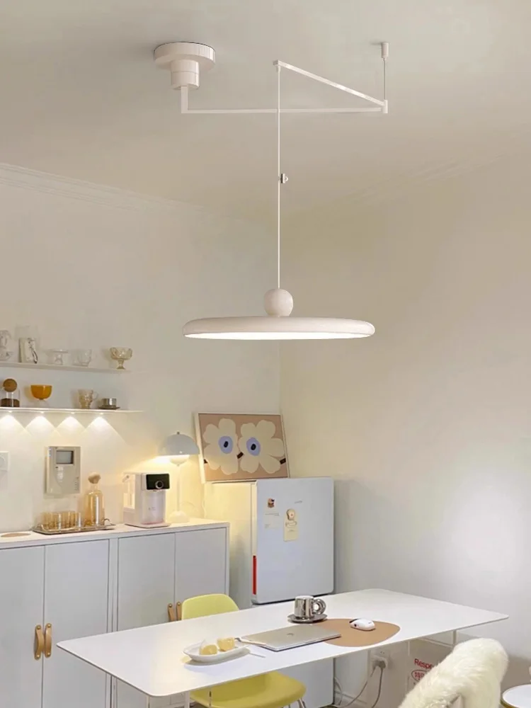 Light French Style Dining Adjustable Pendant Light | Rotatable Swing Arm Long Pole Lamp for Dining Table, Bar Counter & Island - view 4