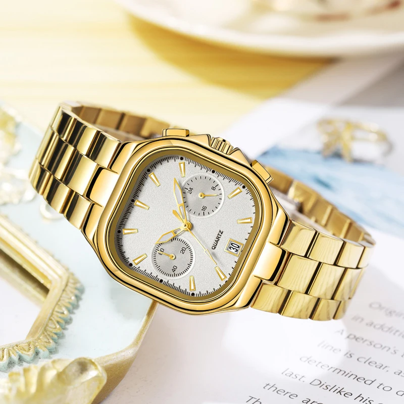 MAYZHISU ผู้หญิงนาฬิกาหรูหรานาฬิกา Retro ผู้หญิงนาฬิกาข้อมือควอตซ์หญิงสายคล้องคอธุรกิจนาฬิกาสุภาพสตรีปฏิทิน