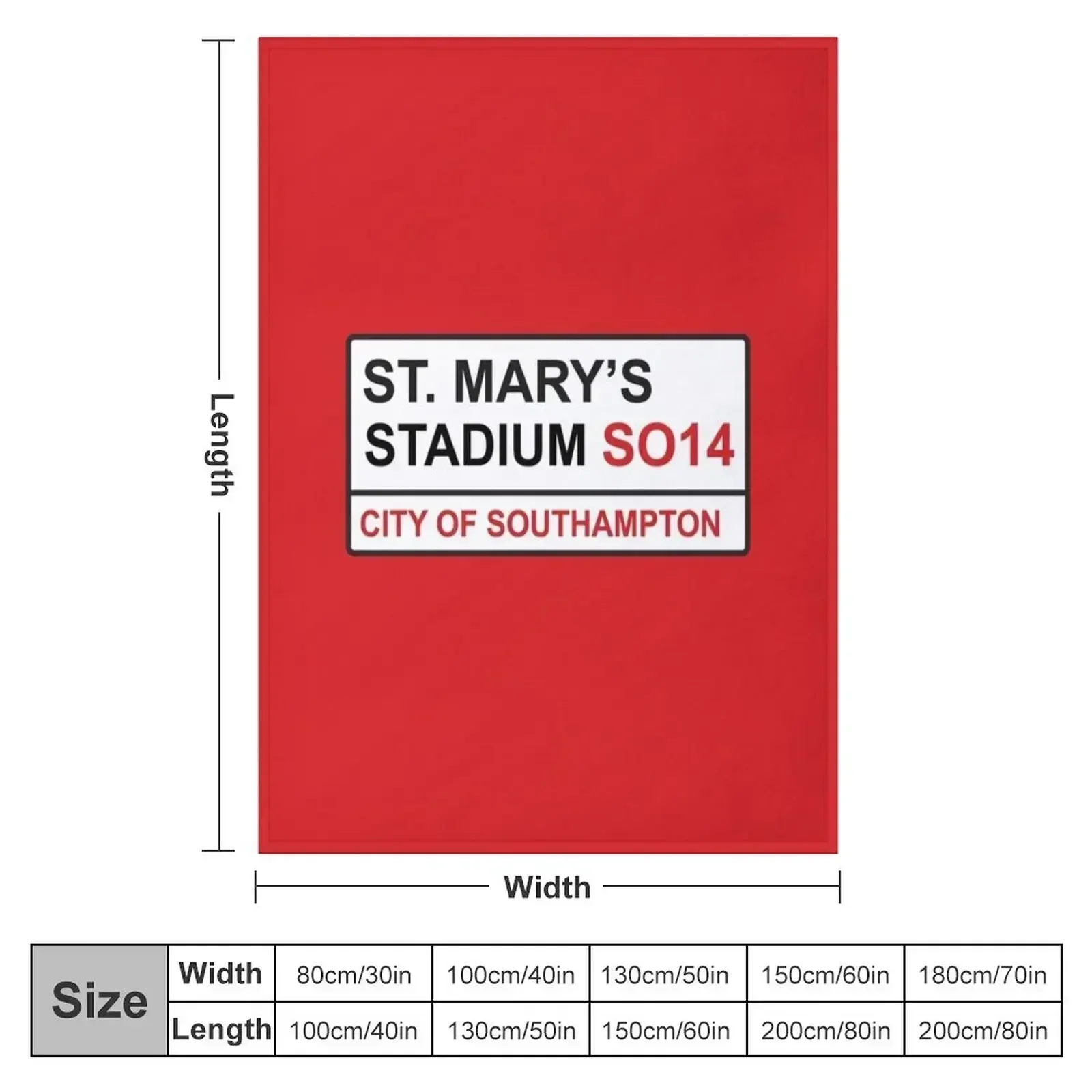 Southampton Football Team St. Mary’s Stadium Street Sign Throw Blanket Winter beds Summer Beddings Sofa Throw For Baby Blankets