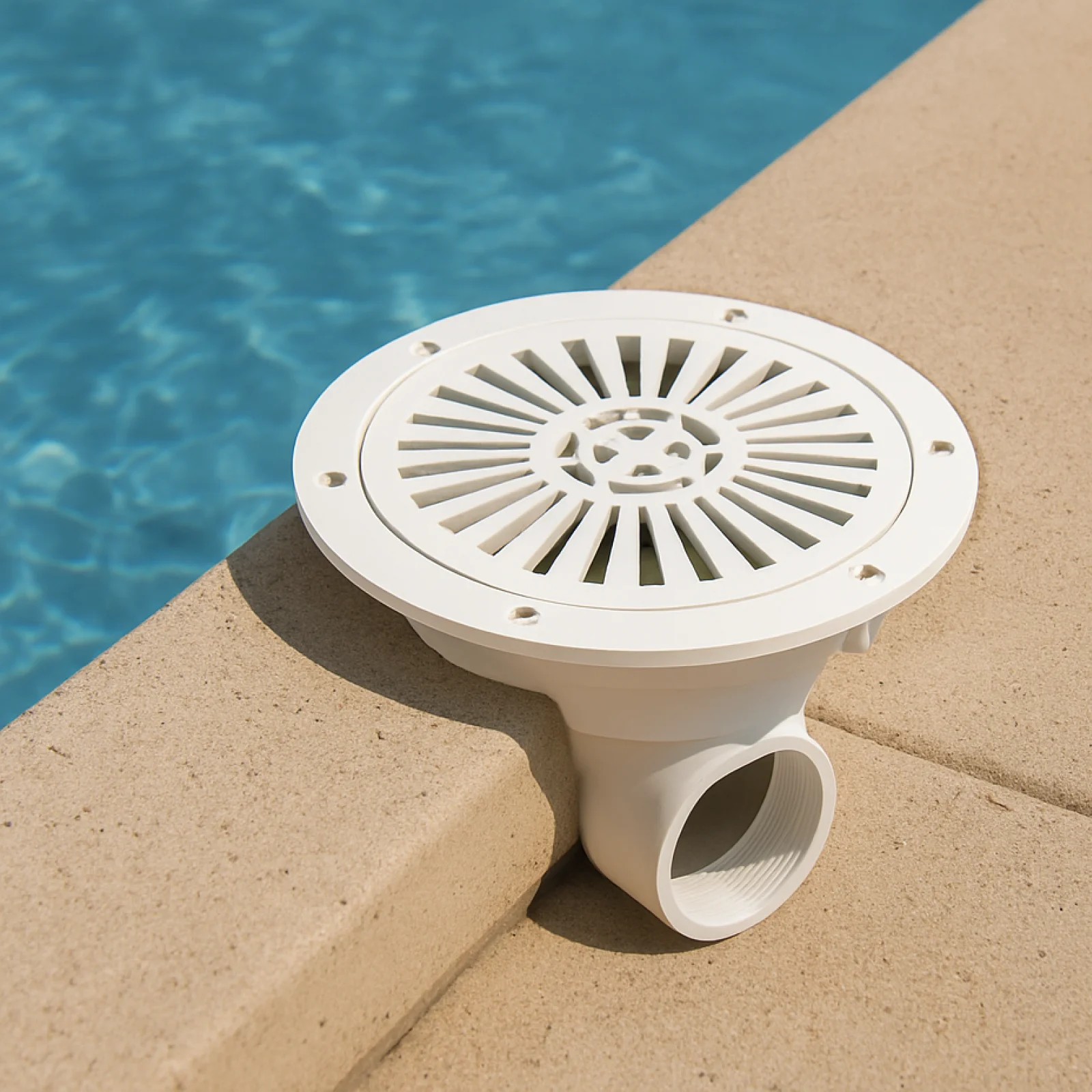 

Основная сливная крышка бассейна Эффективный поток воды Высокопроизводительная надежная запасная часть Профессиональное оборудование Прочный белый аксессуар