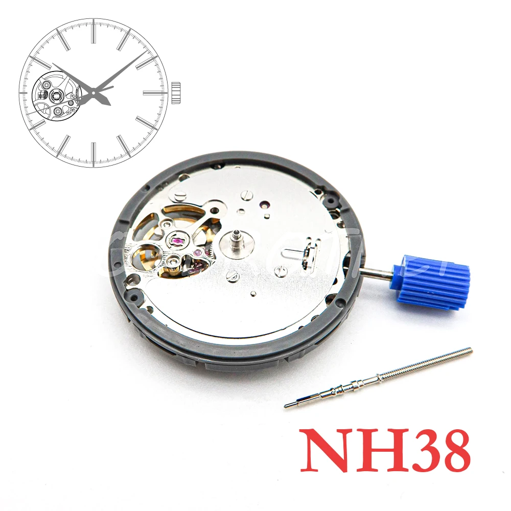 日本製TMI NH38腕時計ムーブメント 機械式自動巻き/手巻き ボール 