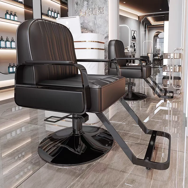 New Thickened Barber Chairs Adjustable Stainless Barber Chairs Steel Razor Commercial Furniture Sedia Da Barbiere ZY40LFY