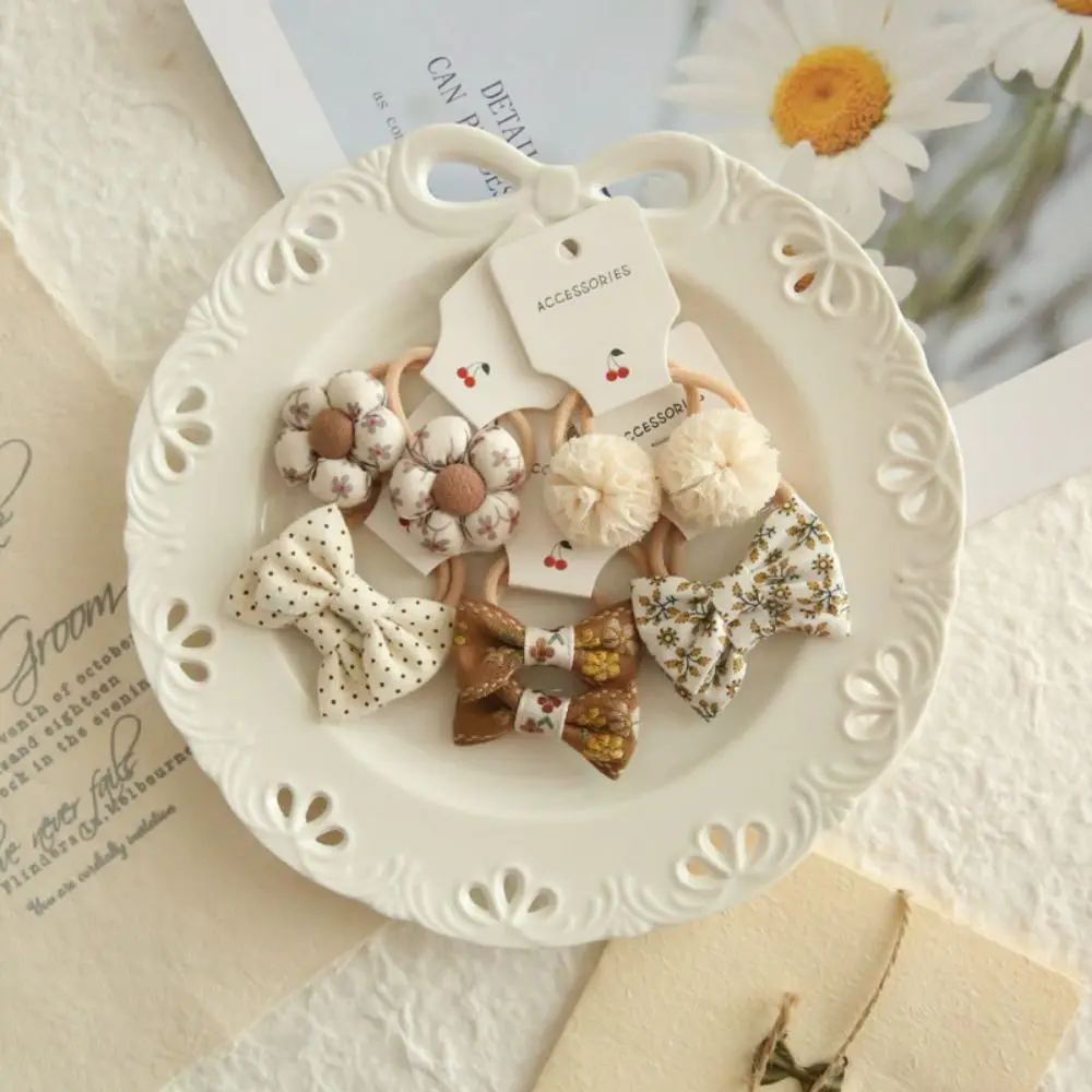 رباط مطاطي مرن للفتيات ، ربطات شعر لطيفة ، أقواس بعقدة فراشية ، غطاء رأس زهور للفتيات ، حلو وفاخر ، 10 +