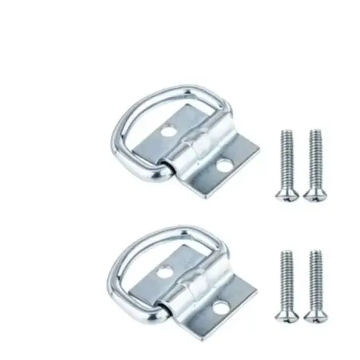 Recessed D Ring Anchor 8pcs for Truck Trailer RV Van Floor Mount Cargo Securing System Rotatable Hook Anti Rust Coating