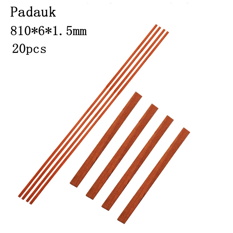 20 Stück 810mm Gitarren-Bandstreifen Holz Luthier Purfling für Akustik- und E-Gitarren sowie Bass-Korpus – Detail 4