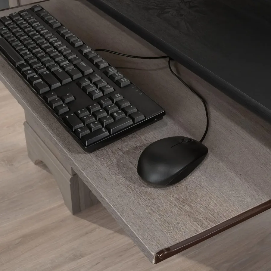 Versatile Office Computer Desk with Drawers in Mystic Oak Finish for Home and Professional Workspaces Offers Ample Storage and