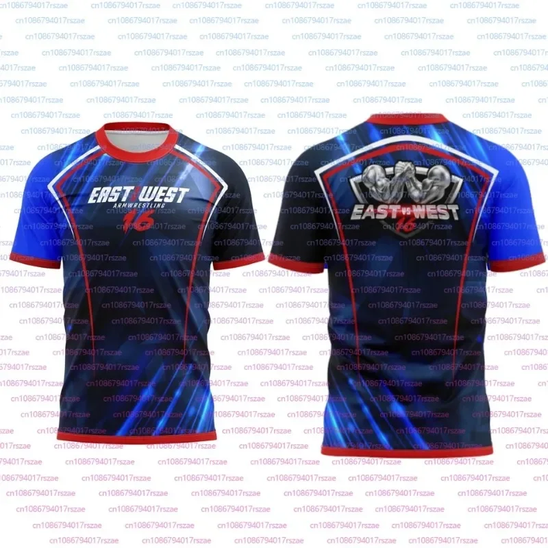 

West 10-15Larrat T brazo lucha Jersey entusiasta entrenamiento Fitness partido moda Camiseta suelta de secado rápido
