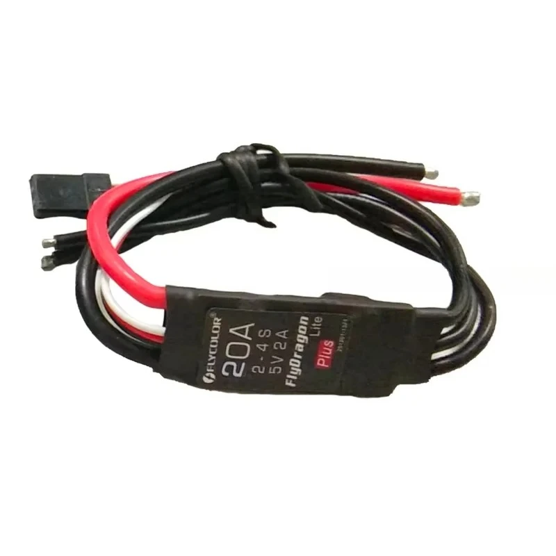 FLYCOLOR FlyDragon Lite Plus 20-50A 2-4S 3-6S Brushless ESC Configurable Forward/Reverse 5.5V 2A/3A BEC for RC Airplane
