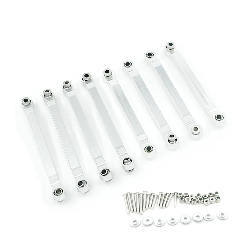 8pcs Metal Chassis Pull Rods Link Suspension Tie Rod For MN D90 D91 D96 D99 D99S MN90 1/12 RC Car Upgrade Parts