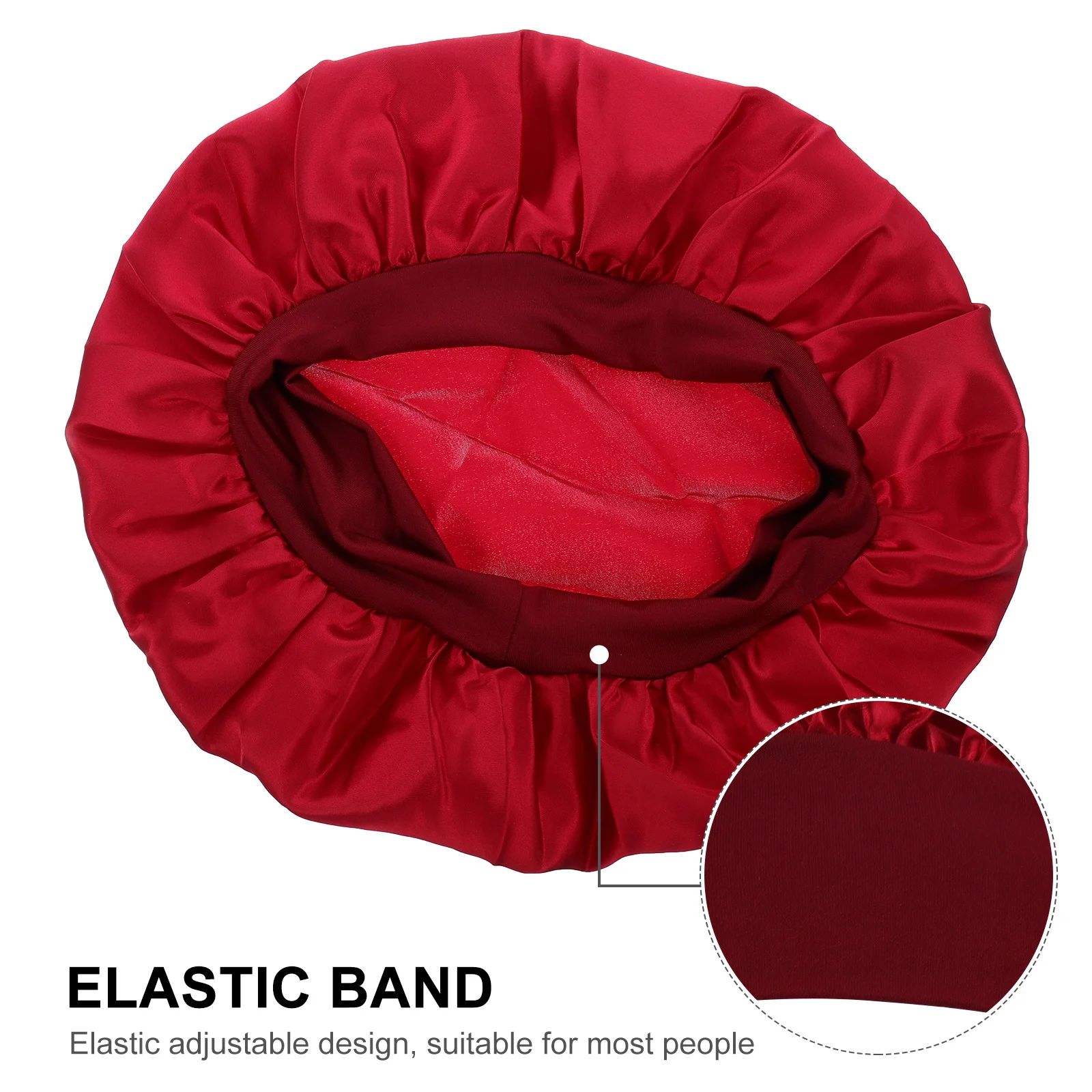 

6Pcs Breathable Satin Sleep Caps Elastic Night Bonnets Soft Lightweight Hair Care Sleep Hats for Women Night Bonnet