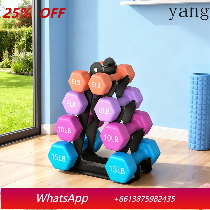 

YJQ Iron Hole Dumbbell Rack Triangle Vertical Gym Equipment Dumbbell Rack
