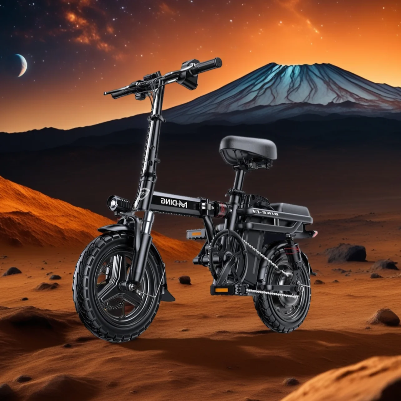 

Foldable Electric Bicycle 400W Motor, 15Ah Removable Battery for 45 Miles, LCD Screen with Dual Disk Brakes, Lightweight E-Bike