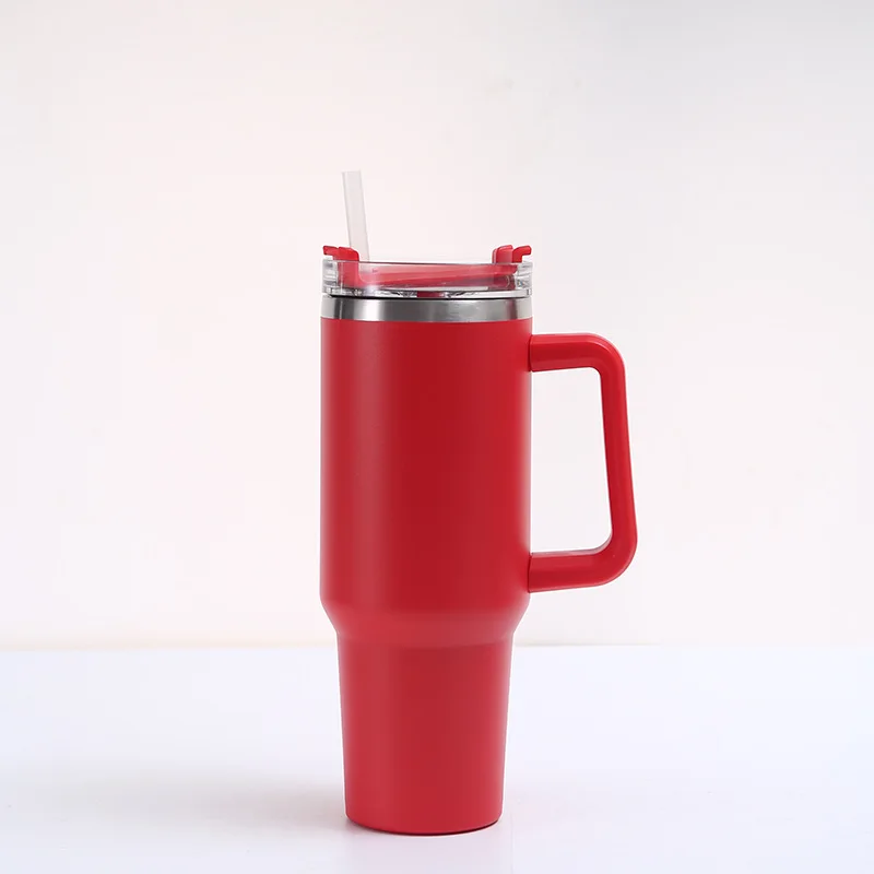 

Home Drinkware Vacuum Flasks Big Mac 40oz Ice Cup Handle Car Cup Double-layered Stainless Steel Insulated Cup Multiple Styles