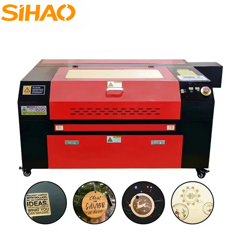 SIHAO K80 Laser Engraving Machine 80W Laser Machine Engraver Cutter Cutting Machine RUIDA Digital Control Panel For Wood Acrylic